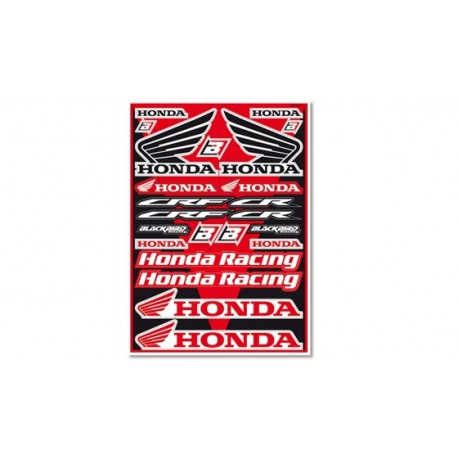 Planche d'autocollants Honda - pièces détachées moto cross Mud Riders